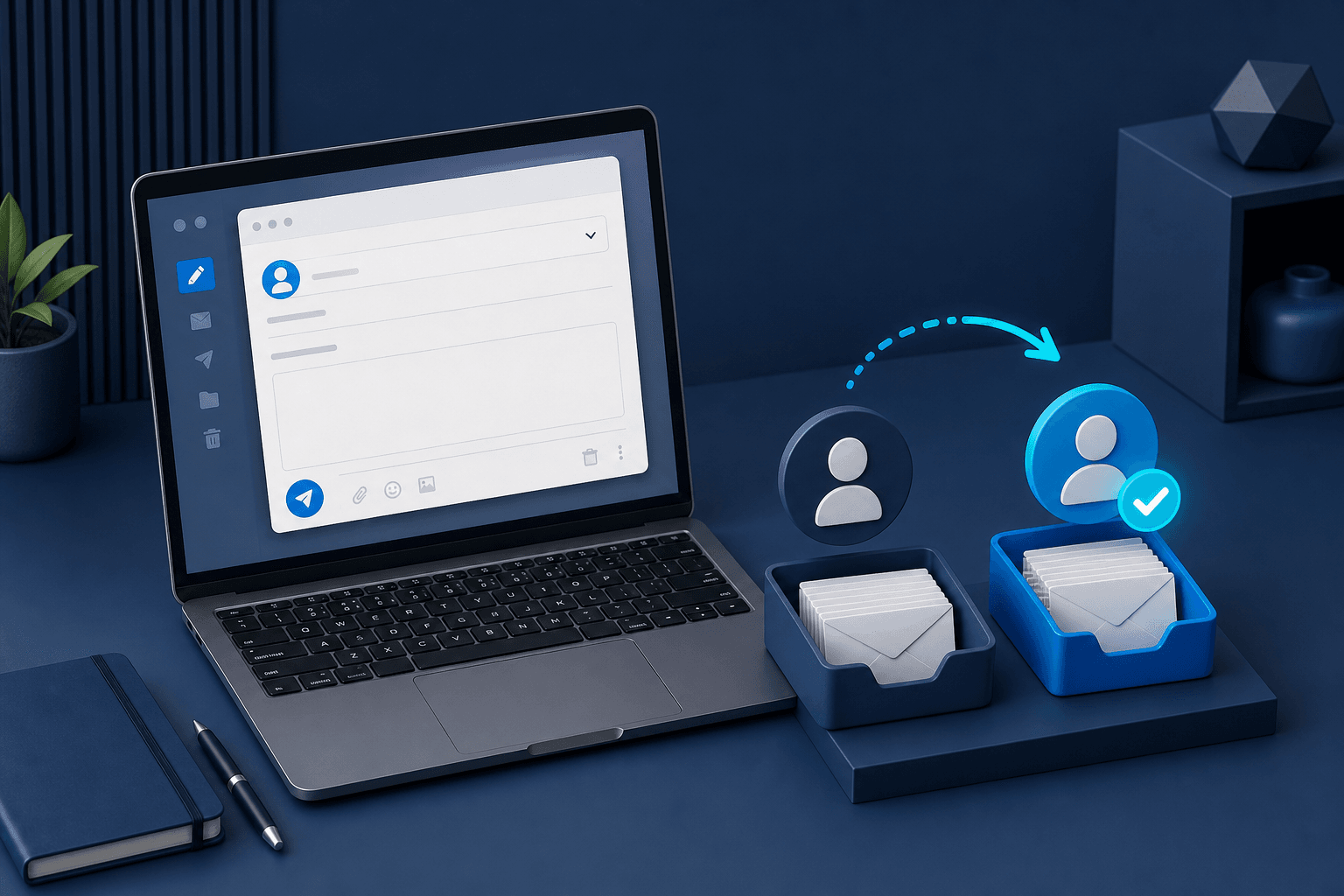 Coverbild zur Anleitung Outlook Email Absender festlegen von C2CAgent Services